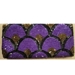 Roberta Freymann Sequin Clutch